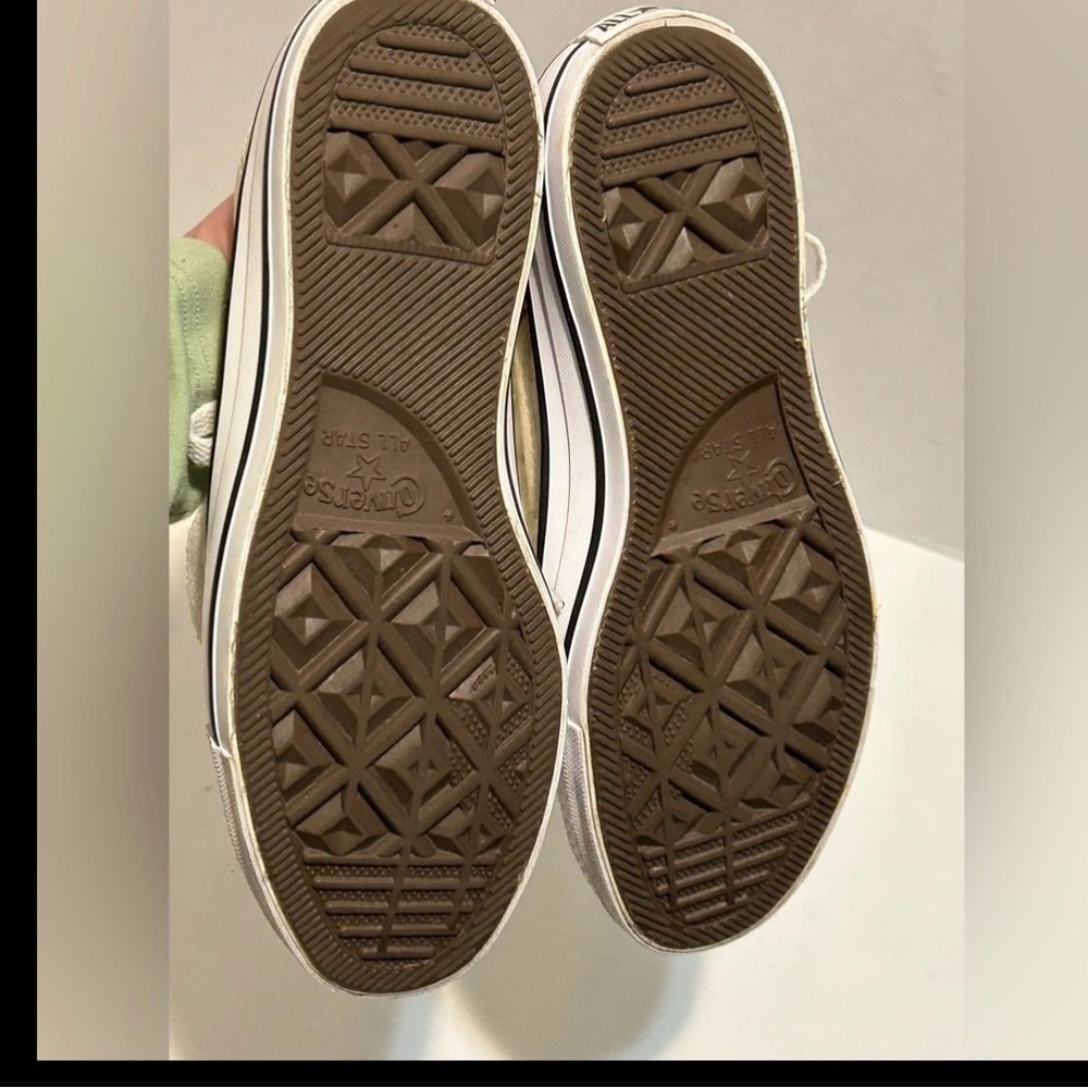 Beige and White Canvas Sneakers - Picture 2 of 3